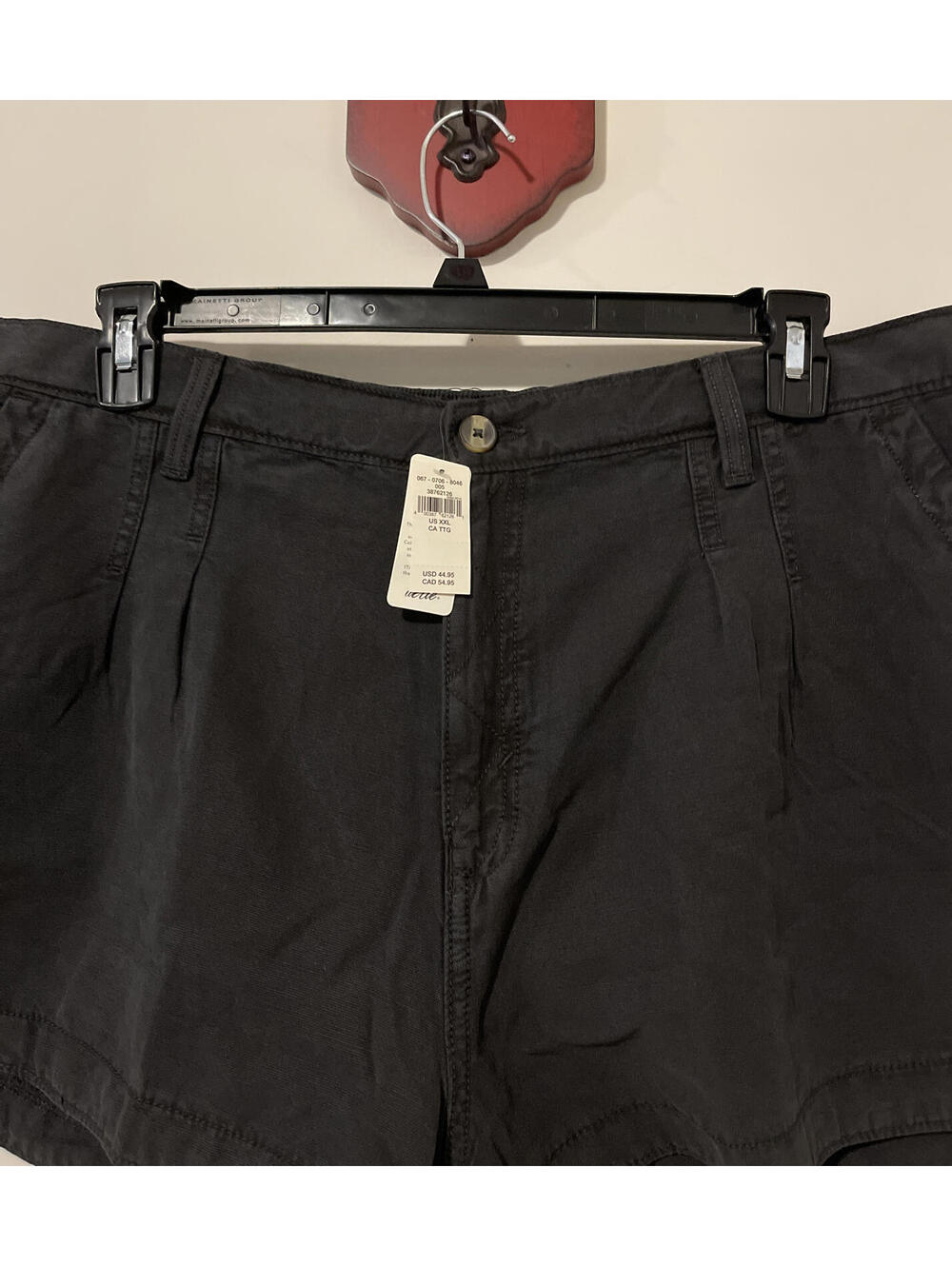 Aerie Womens 2xl Gray Elastic Waist Cotton Blend Chino Shorts NWT! A5181 - Picture 3 of 3